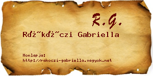 Rákóczi Gabriella névjegykártya