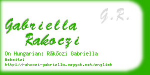 gabriella rakoczi business card