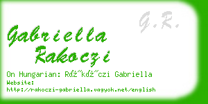 gabriella rakoczi business card